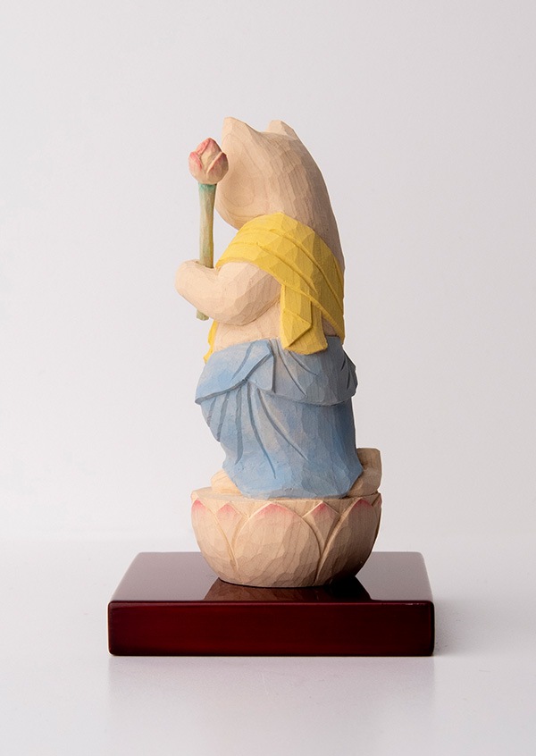 仏像】木彫りの聖観音猫 | 猫仏 | | 仏像ワールド