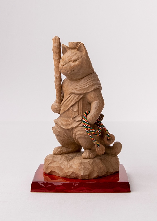 仏像】木彫りの立不動明王猫（大） | 猫仏 | | 仏像ワールド
