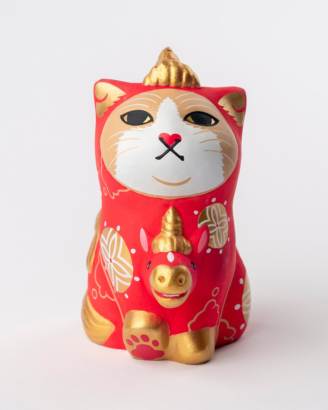 仏像】みんなのカオデカクン「天馬猫」（紅白セット） | 開運・縁起物