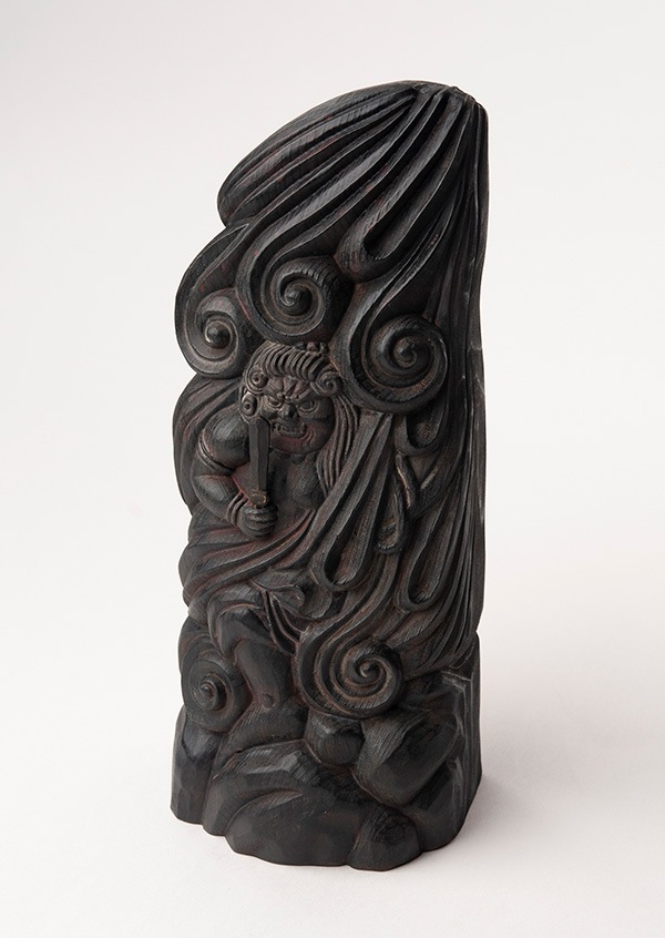 時代物　木喰仏　在名あり　仏像 Mokujiki Jishinzou (木喰自身像) Mokujikibutsu (木喰仏)