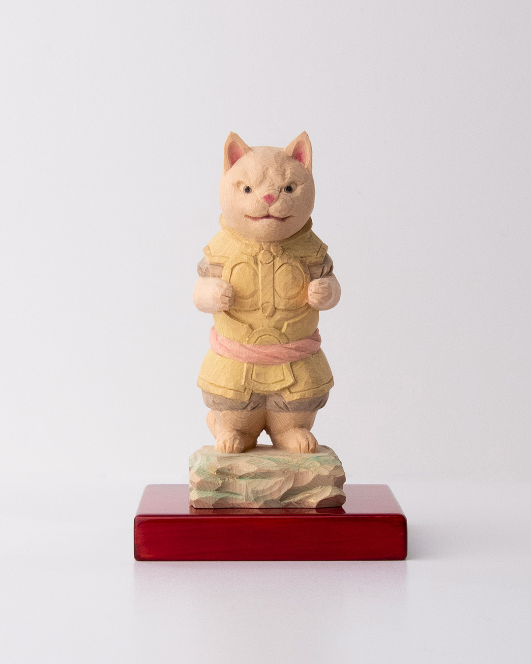 の*猫様 ガンダーラ・石仏/台座付き の*猫様 ガンダーラ・石仏/台座付き