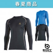 JW-643 BTパワーストレッチ デオドラント ロングスリーブ クルーネックシャツ