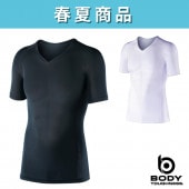 JW-622 BT冷感・消臭パワーストレッチ 半袖Vネックシャツ