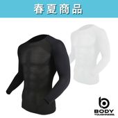 JW-715 BT冷感3Dファーストレイヤー UVカットスリーブ クルーネックシャツ