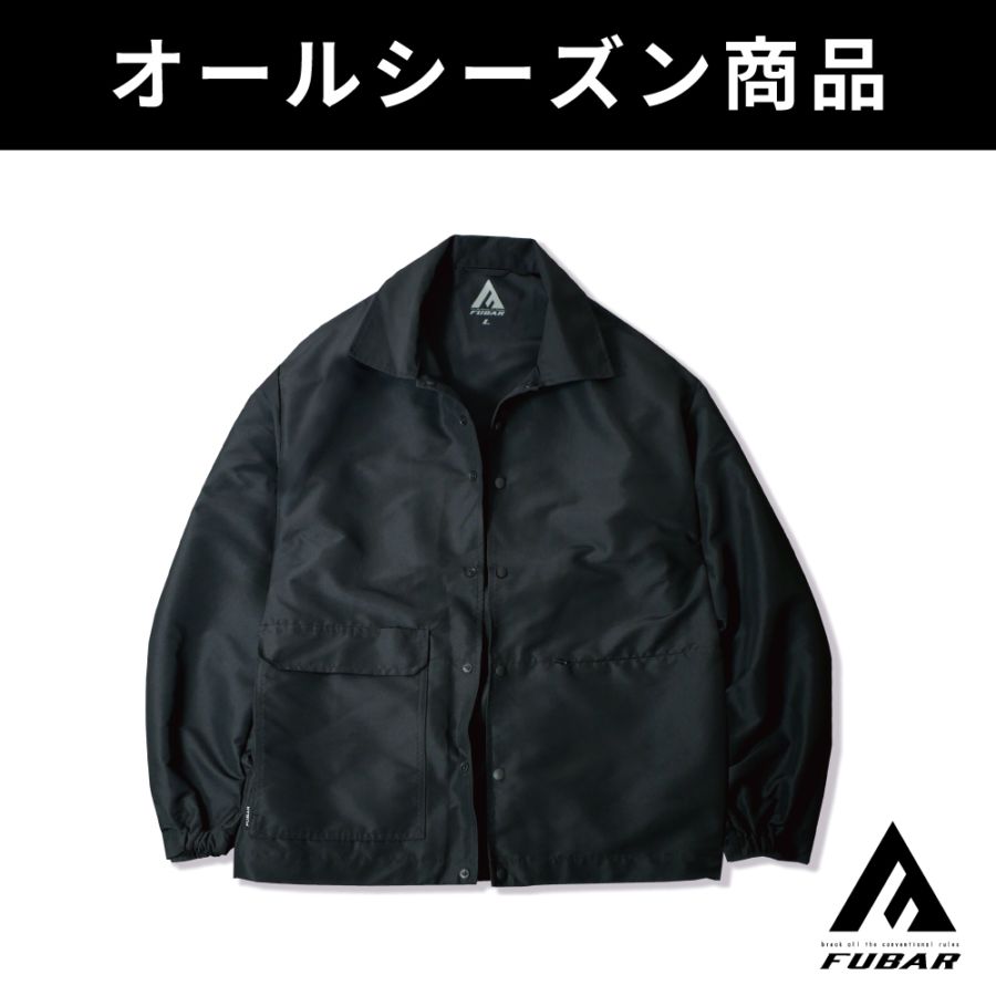 【未使用】F.C.R.B. エフシーアールビー コーチジャケット ブラック L F.C.R.B／エフシーレアルブリストル】インパクト大なコーチジャケット