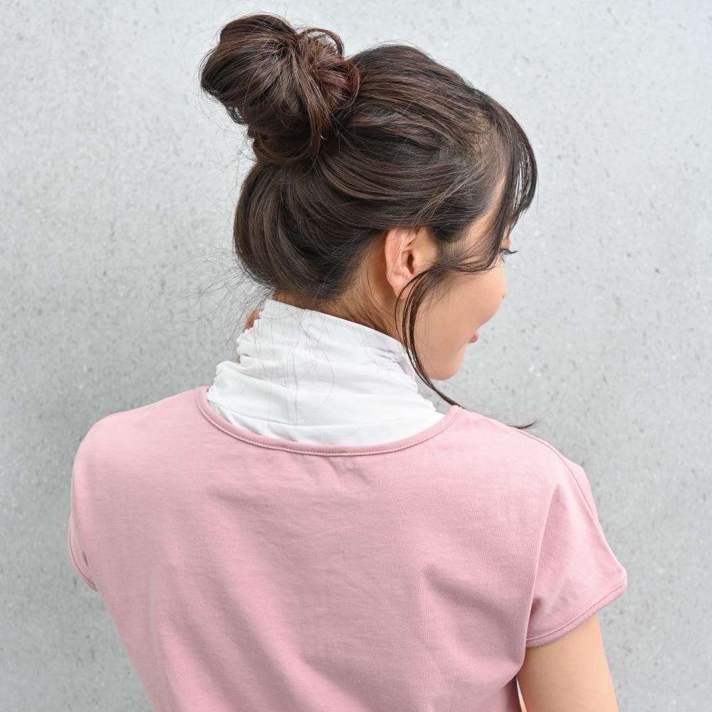 【在庫限り】UV-3899 フィットスタイルUVネックカバー 付け襟タイプ ホワイト