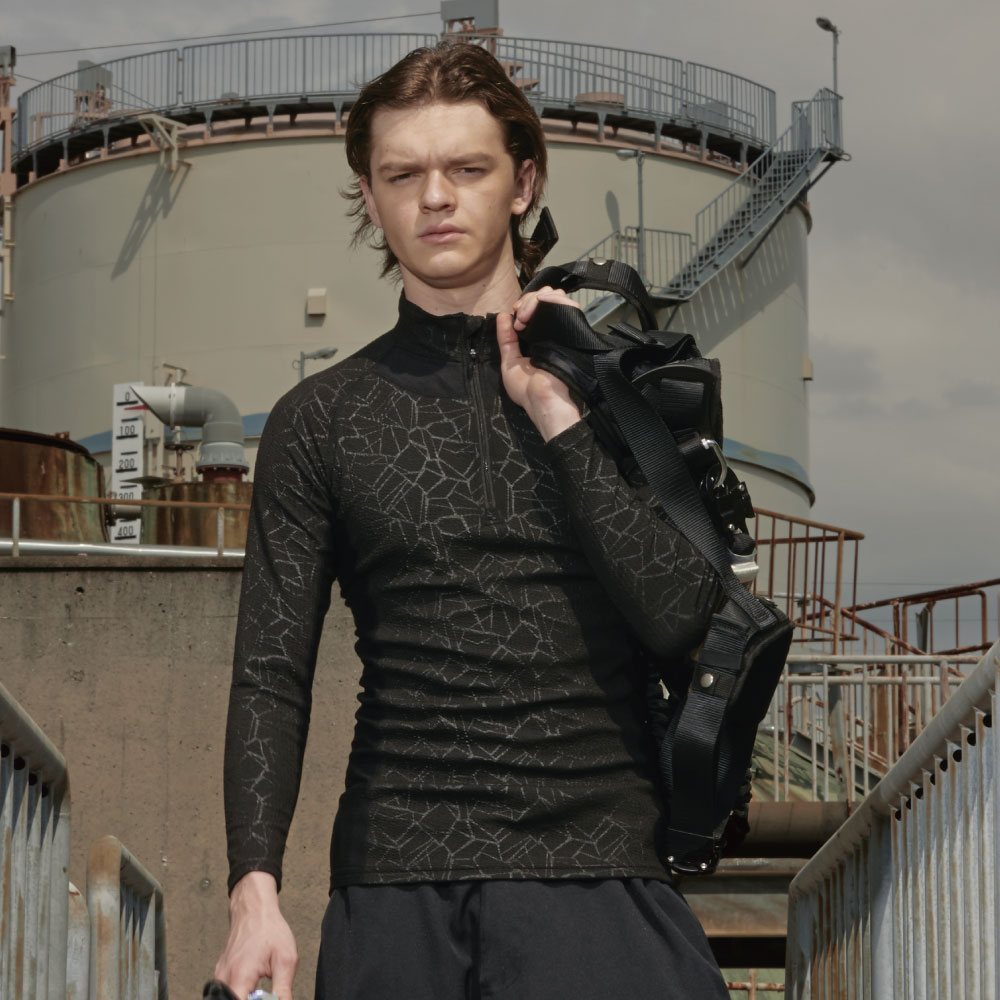 JW-249 BTサーモエボエアー ミディアムウェイト ハーフジップ ハイネックシャツ