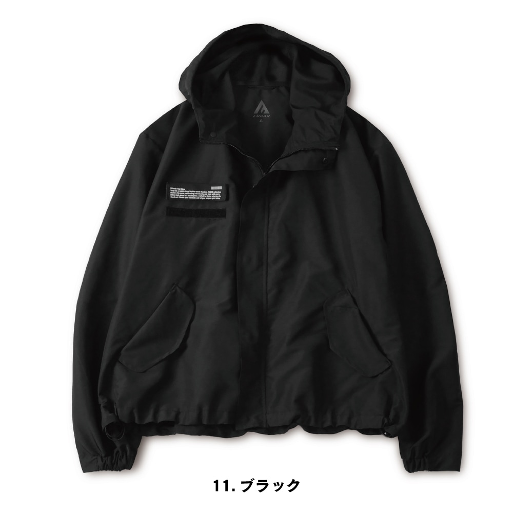 AFF AIVER ウォッシュ PUショートブルゾン　Mサイズ　ブラック AFF AIVER ウォッシュ PUショートブルゾン Mサイズ ブラック