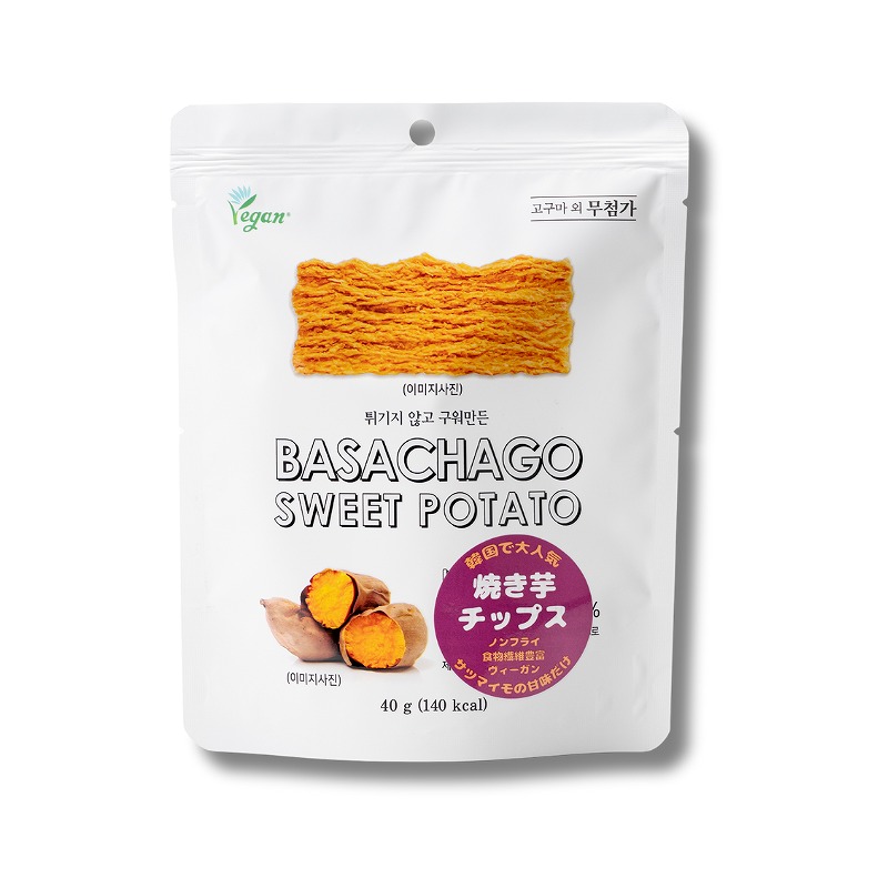 さつまいもページ 韓国産 さつまいもチップス BASACHAGO 40g｜株式会社ブルーウィング