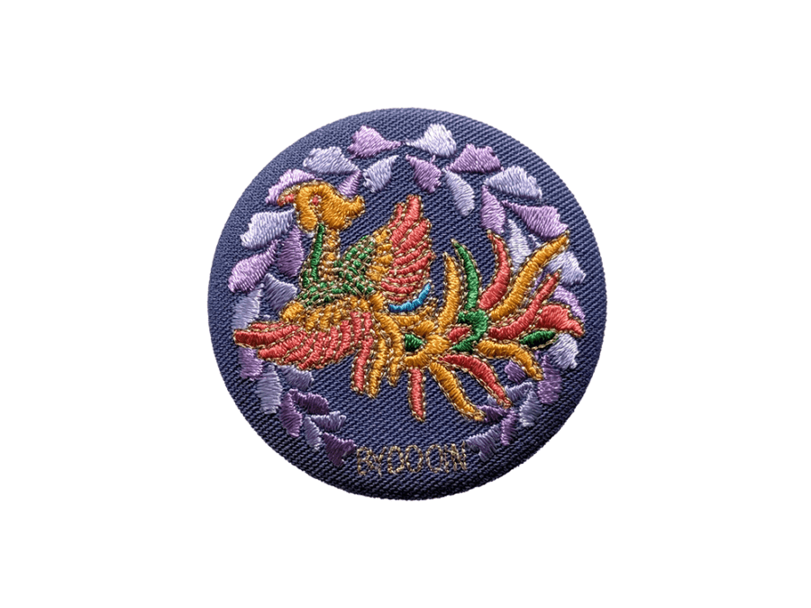 刺繍缶バッジ