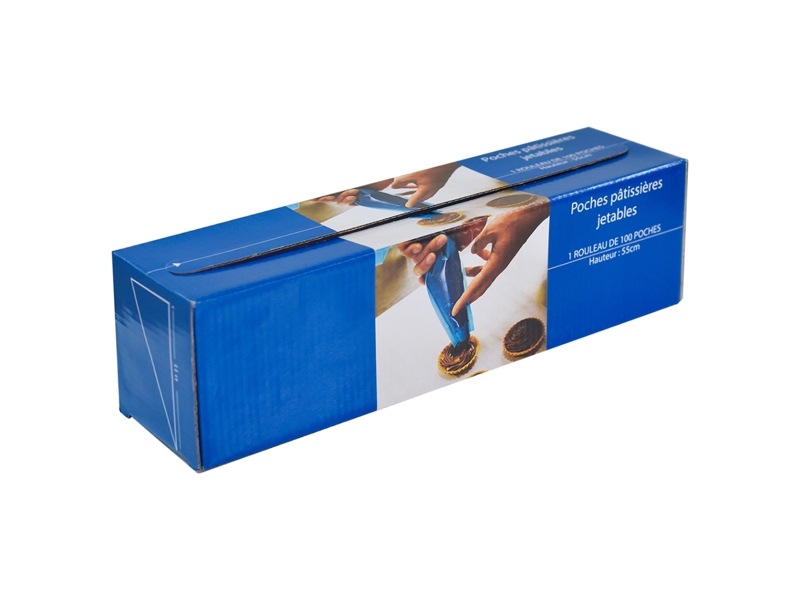 しぼり袋（青）H55cm箱入  100枚ロール