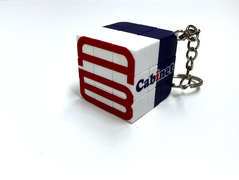 キャビネロゴ入りキューブゲームキーホルダー