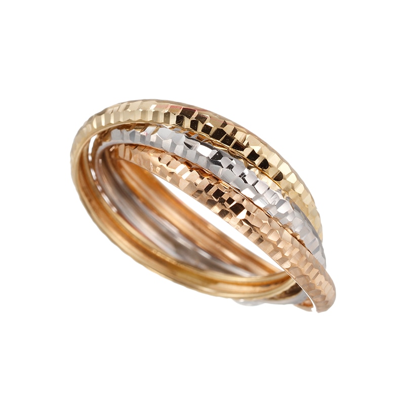 K18YG/WG/PG ゴールドリング Lucchetta 