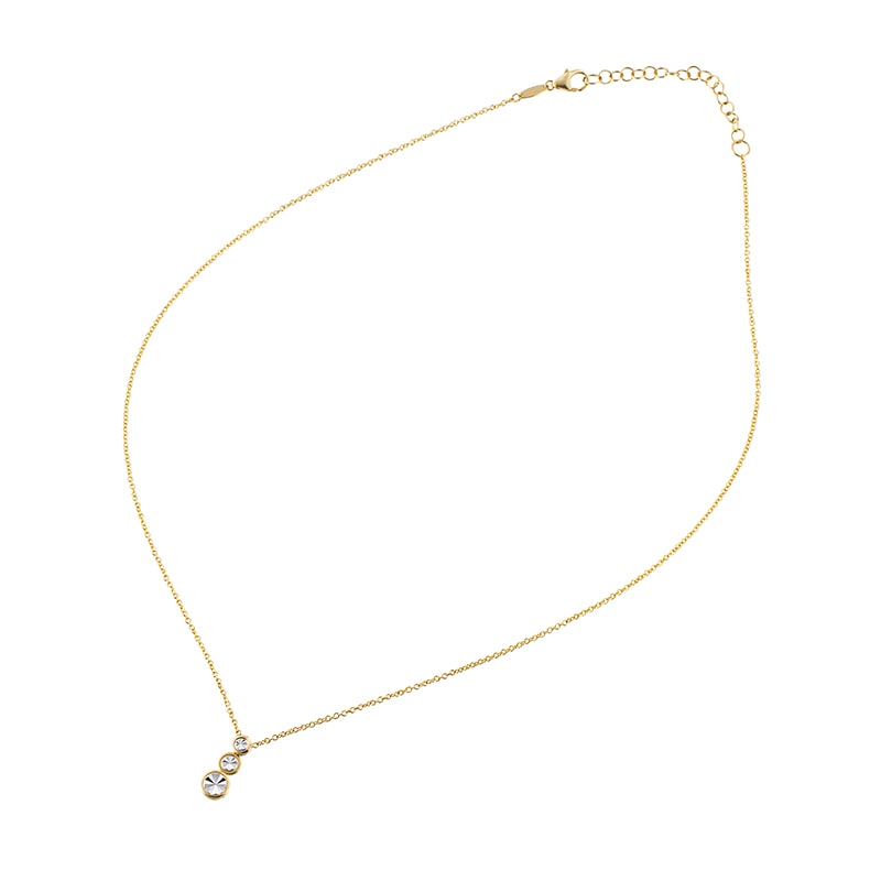 K18YG/WG ペンダントネックレス CENZI 約45cm