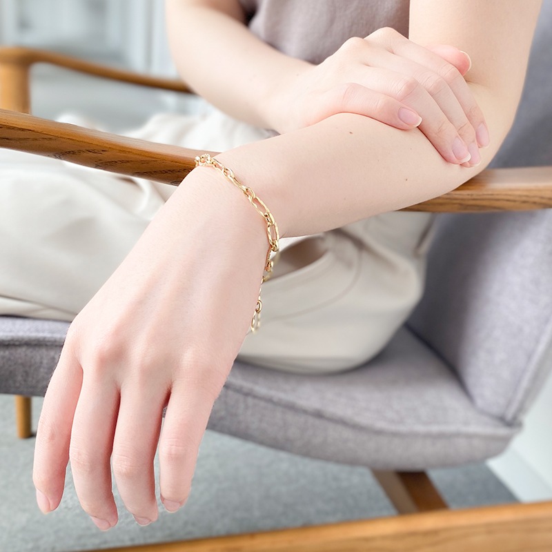 K18YG ゴールドブレスレットミリオリーニ 