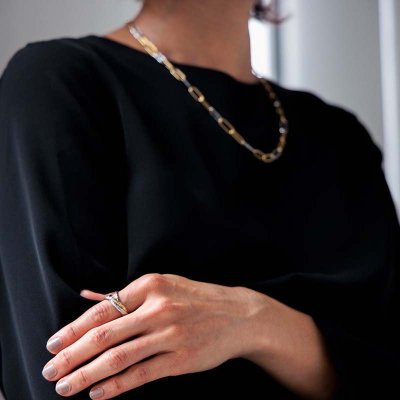 K18YG/WG/PG ゴールドリング Lucchetta 