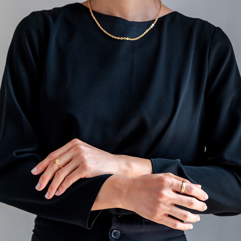 K18YG ゴールドリング Lucchetta 