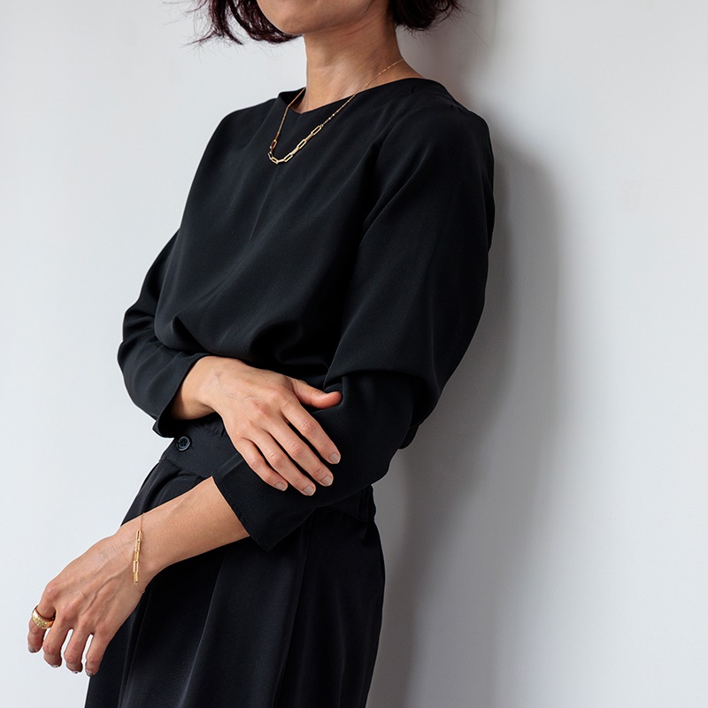 K18YG ゴールドネックレス ブルーオーロ 