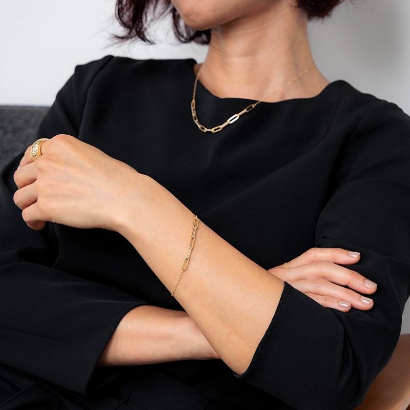 K18YG ゴールドブレスレット ブルーオーロ 