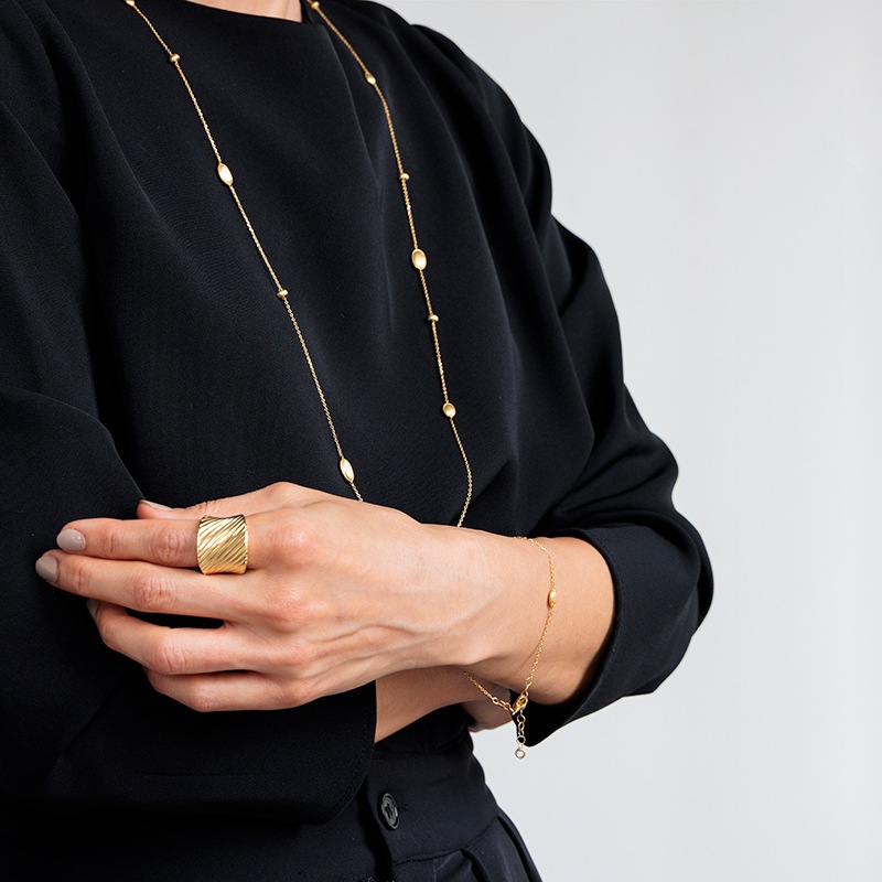 K18YG ゴールドリング ミリオリーニ 