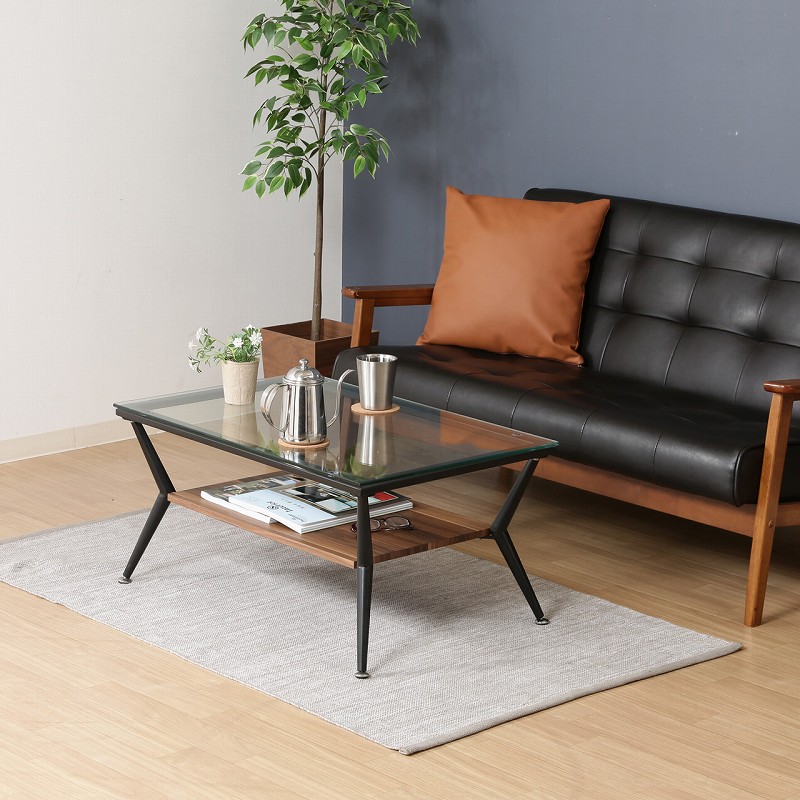 【新品・送料無料】ガラスリビングテーブル クレア 幅80cm ダークブラウン 横幅80cm】ガラスリビングテーブル クレア|ベッド・マットレス