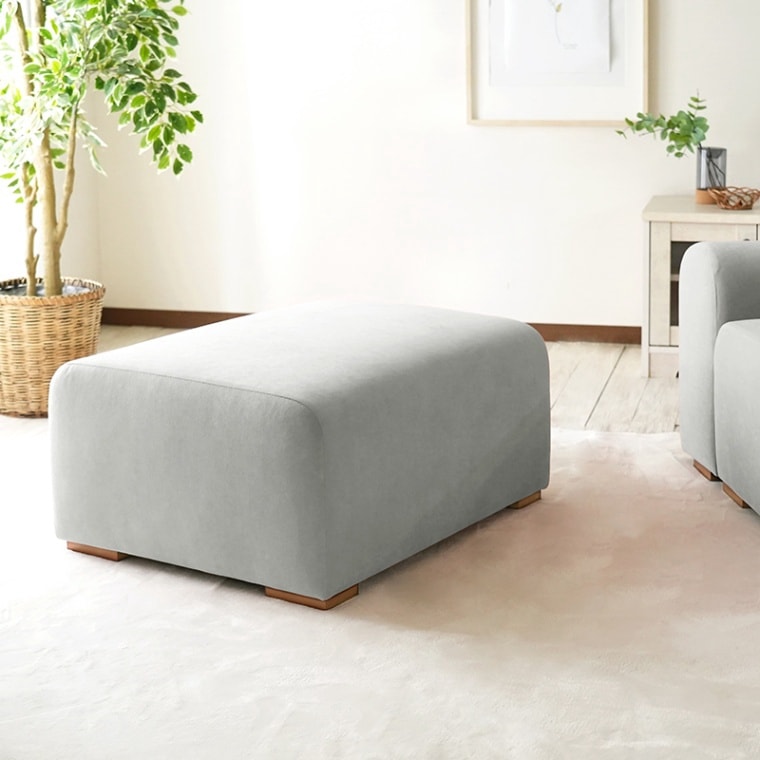 オットマンのみ（ファブリックソファ別売り） オットマンのみ】組合せ自由のオットマンスツール ファブリックソファ