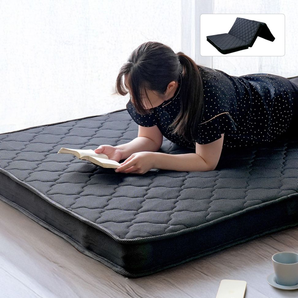 シングル】厚み10cm 三つ折りポケットコイルマットレス｜ベッド