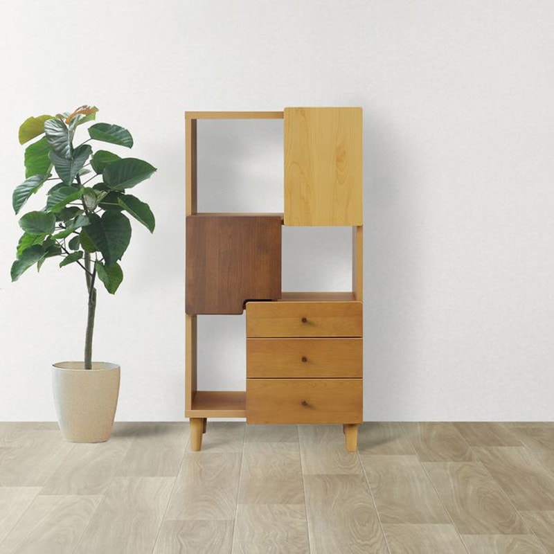 大川家具　マルヨシ民芸家具　オスロ サイドボード キャビネット　ハイタイプ ハイタイプ】サイドボード / オスロ【Oslo】3種類｜ベッド