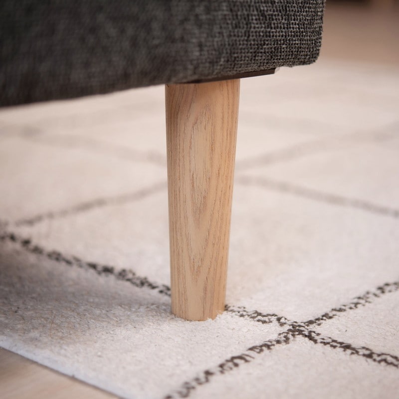 3人掛け】ソファ ファブリック×天然木 3P フォーク【Folk