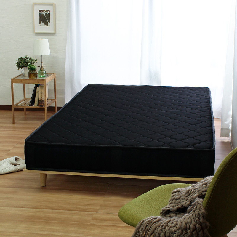 3Dメッシュ　ポケットコイルマットレス　ブラック　ダブル　高級感・重厚感 ナローシングル/60cm】【エコノミー】ポケットコイルマットレス