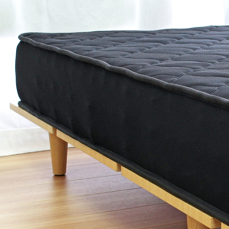 3Dメッシュ　ポケットコイルマットレス　ブラック　ダブル　高級感・重厚感 ダブル/140cm】【エコノミー】ポケットコイルマットレス 『3D
