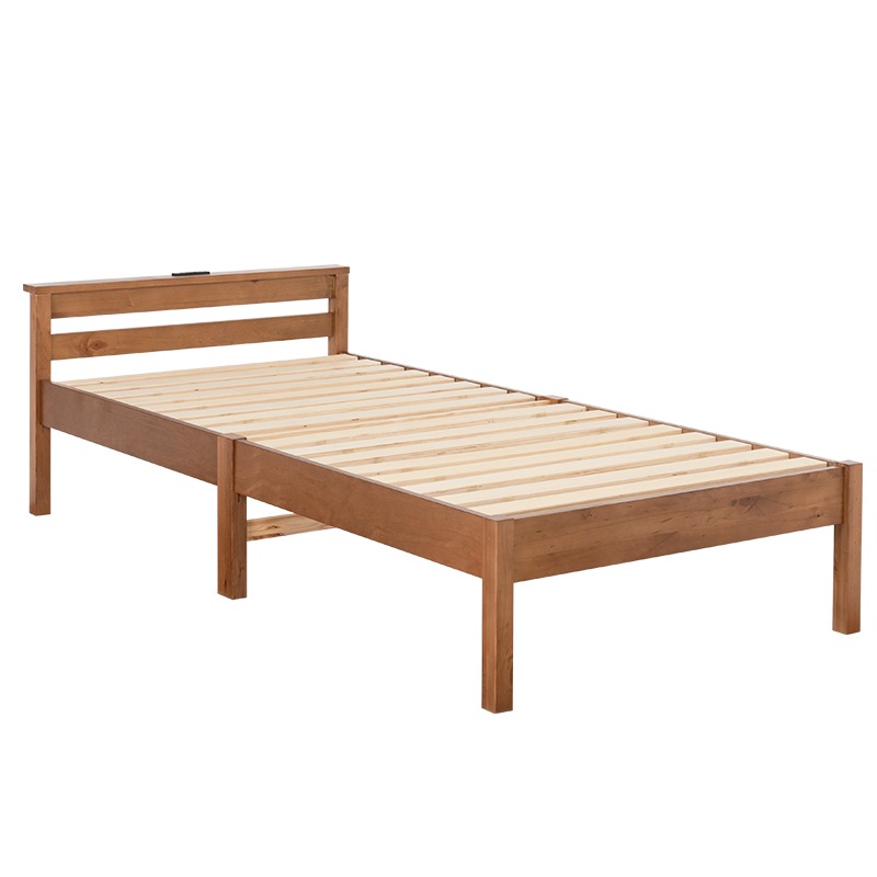 Sシングルパイン材すのこベッド◇高さ3段階調節可能 天然木製おしゃれ3