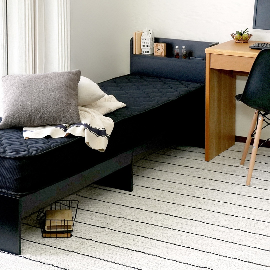 ナローシングル/60cm】ヘッドボード付き 引出し収納ベッド/Latte 特殊