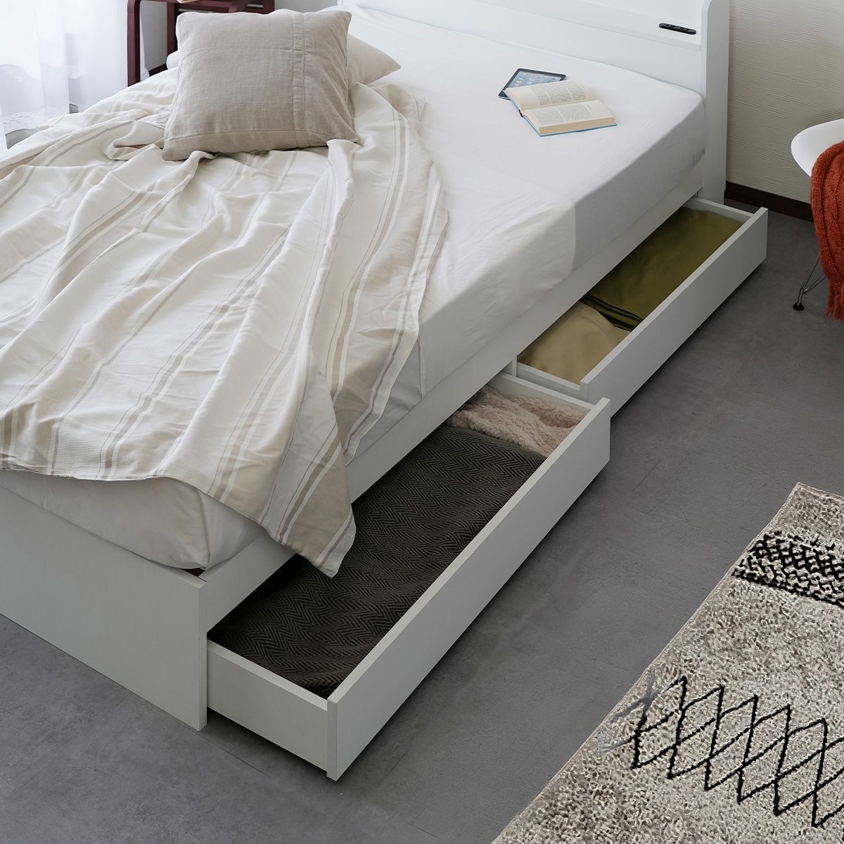 シングル】組立の不安を、最初から無くすベッド /エミー【emmy