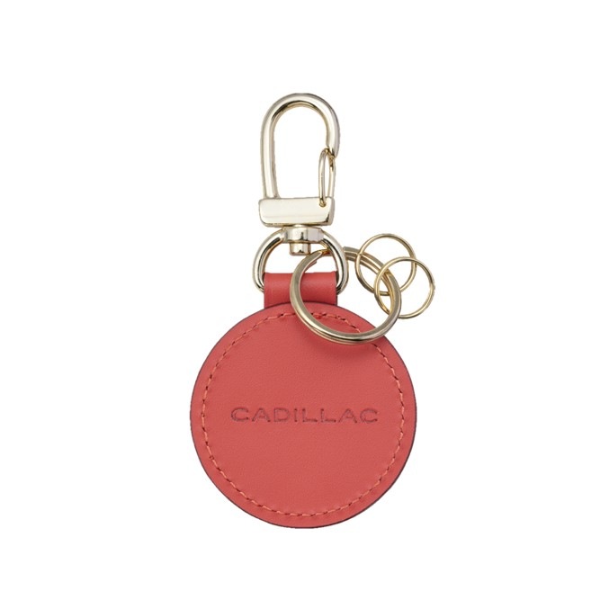 CADILLAC LOGO LEATHER KEY RING (RED)