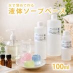 液体ソープベース 100ml 【 手作り石けん 石けん素地 液体石鹸 天然由来 植物性 原料 ベース ぷるぷる ハンドソープ ジェルソープ 石けん 石鹸 素地 グリセリン ソープ 洗浄剤 乳化剤 クラフト 教室 ハンドメイド 創作 工作 】
