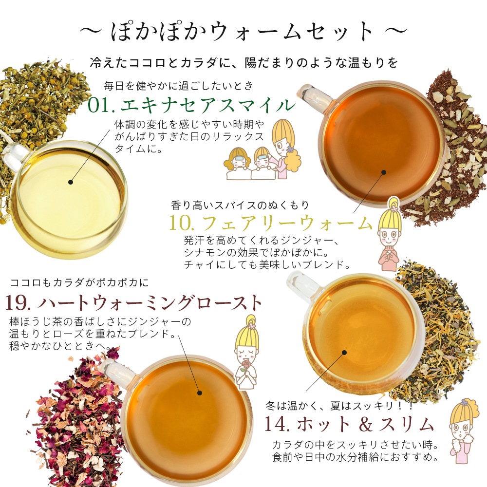 カフェ・ド・サボンのハーブティーパーティー 4種類選べるお試しブレンドハーブティーセット  【ドライハーブ/ハーブティー/温活/ノンカフェイン飲料】【ポスト投函送料無料】【ポストお届け可】