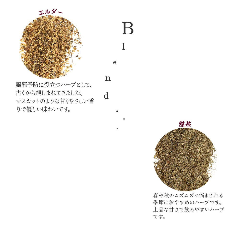 スースーブレンド 20g （オリジナルブレンドハーブティー）（花粉 ペパーミント ネトル エルダー 甜茶 お茶 ギフト プレゼント ノンカフェイン 無添加 温活 春 秋 ムズムズ 痒み ドライハーブ ハーブティー）【ポストお届け可】
