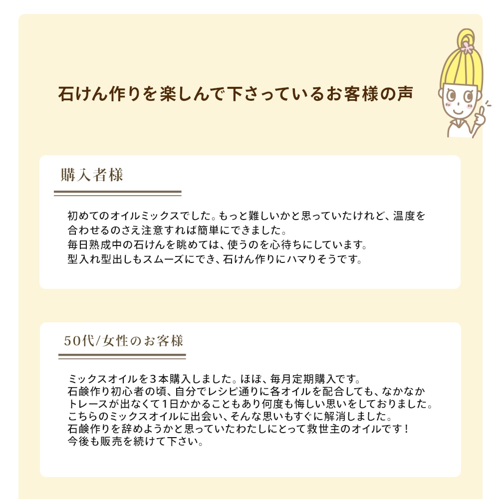 【予約販売 11/21以降出荷】アルガンビューティー石けんオイルミックス ハーフサイズ (カフェ・ド・サボン オリジナル) 手作り石けんレシピ付