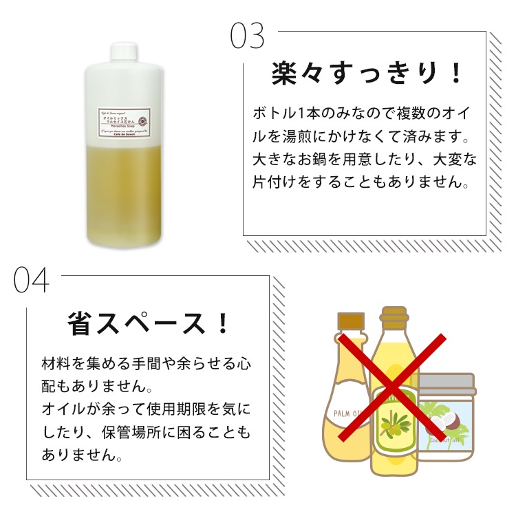 【計量不要】手作り石けん オイルミックス 贅沢アボカドベビー石けん 250g ［ハーフサイズ］レシピ付 【 手作り石鹸キット / 材料 / オイル / ハンドメイド / コールドプロセス / 未精製 / オーガニック 】