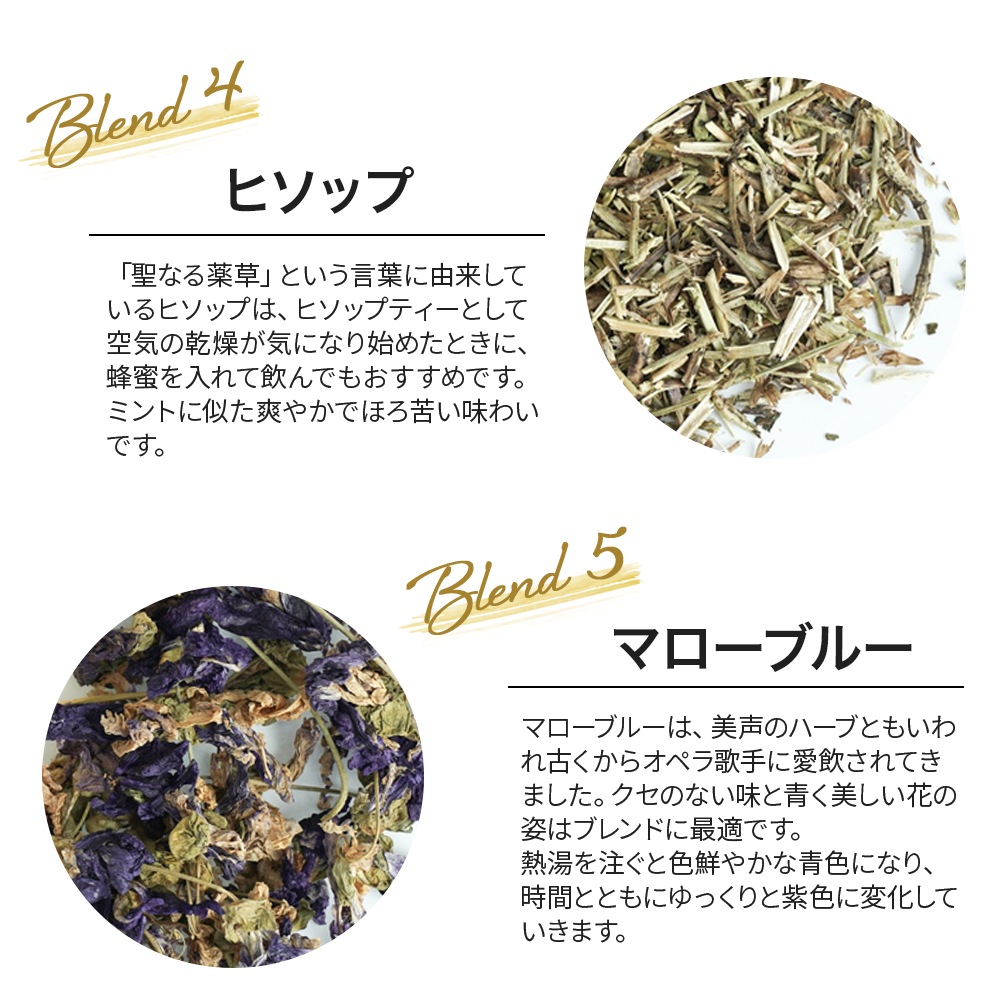 ブルーハーモニー 50g （オリジナルブレンドハーブティー）（ハーブティー ドライハーブ リンデン エキナセア タイム ヒソップ マローブルー お茶 茶葉 リーフティー ノンカフェイン 無添加 温活 ギフト 贈り物 プレゼント QOL）【ポストお届け可】