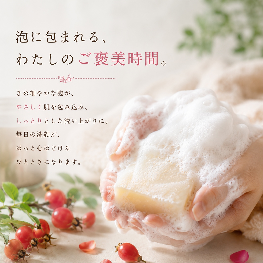 カフェ・ド・サボンオリジナル 夏の終わりのご褒美石けん オイルミックス ラズベリーシードオイル付き【ハーフサイズ】