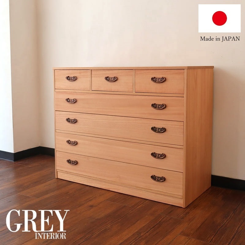 桐たんす 桐タンス 桐箪笥 着物用 桐 押入 収納 たとう紙サイズ 幅100ｃｍ チェスト キャスター付 国産品　柿渋手塗り 桐ダンス【国産】【日本製】【家具】