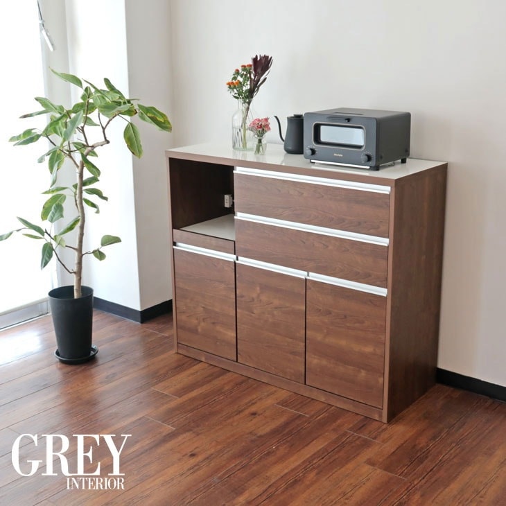 キッチンカウンター HIカウンター ハイカウンター キッチンハイカウンター ウォールナット 幅120cm 高さ100cm 日本製 国産 完成品 送料無料 高さ高め ウォールナット