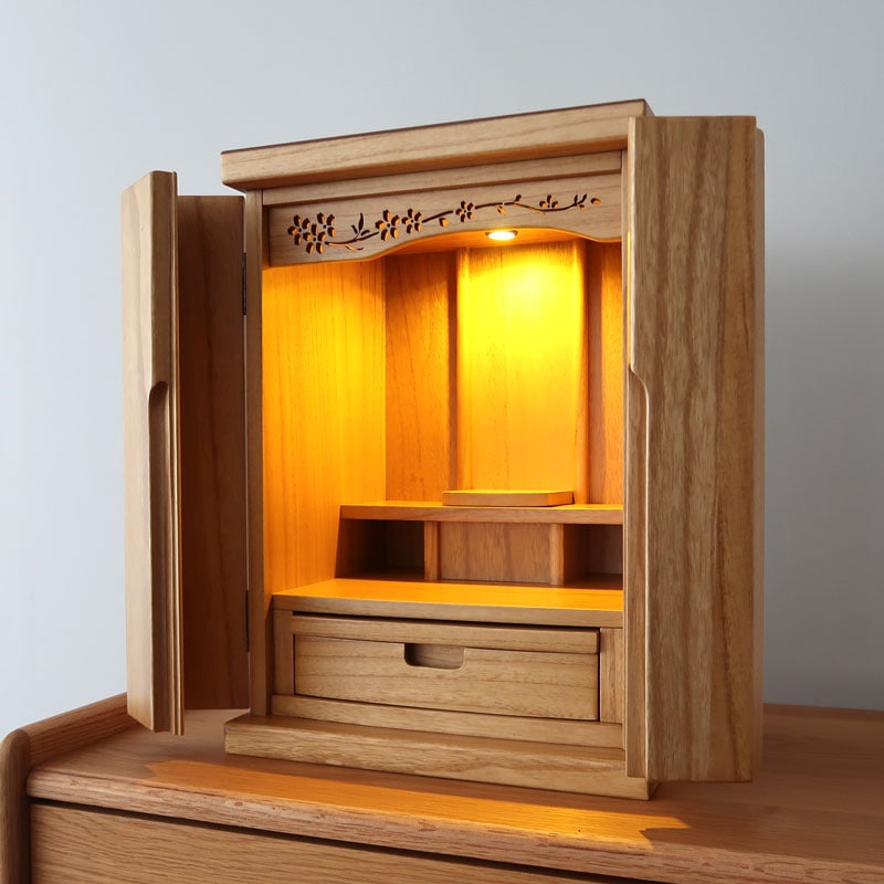 仏壇 モダン ミニ ミニ仏壇 15号 小型仏壇 仏壇 コンパクト インテリア仏壇 リビング仏壇 無垢 仏壇