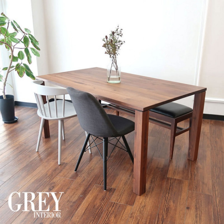 ダイニングテーブル 幅150cm 無垢材 ウォールナット おしゃれ シンプル 4人用  高級天然木 丈夫で耐久性抜群