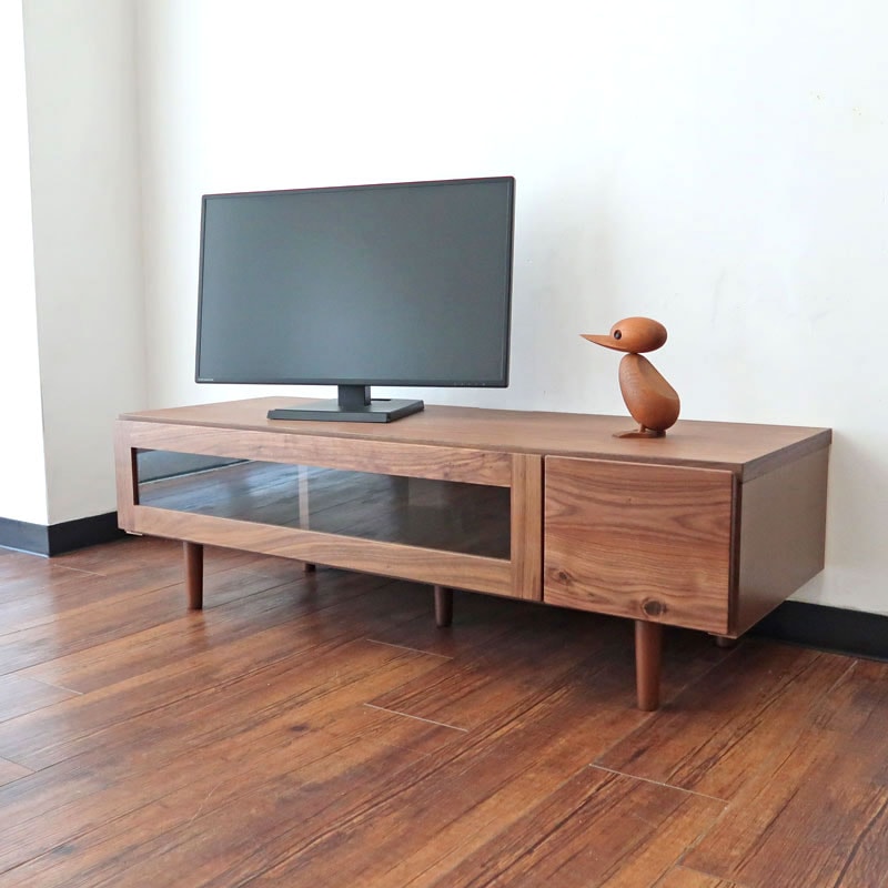 テレビ台 120 完成品 木製 天然木 テレビボード TV台 無垢 ウォールナット TVボード 幅120cm テレビラック 大型 32型 AVボード 収納 32インチ【後払/時間指定NG】