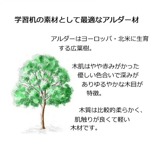 学習机   【机 学習机 学習デスク 完成品 ナチュラル ブラウン 無垢 国産 日本製 天然 木製 引き出し 収納 マンション アパート 新学期 大人 子供 学生 リビング アルダー材 高級】学習机セット