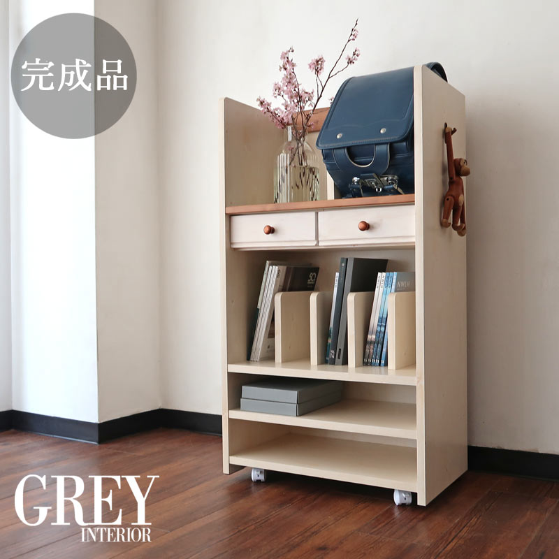 天然木パイン材 ランドセルラック 完成品|ホワイト仕上げ|小学生のランドセル収納におすすめ