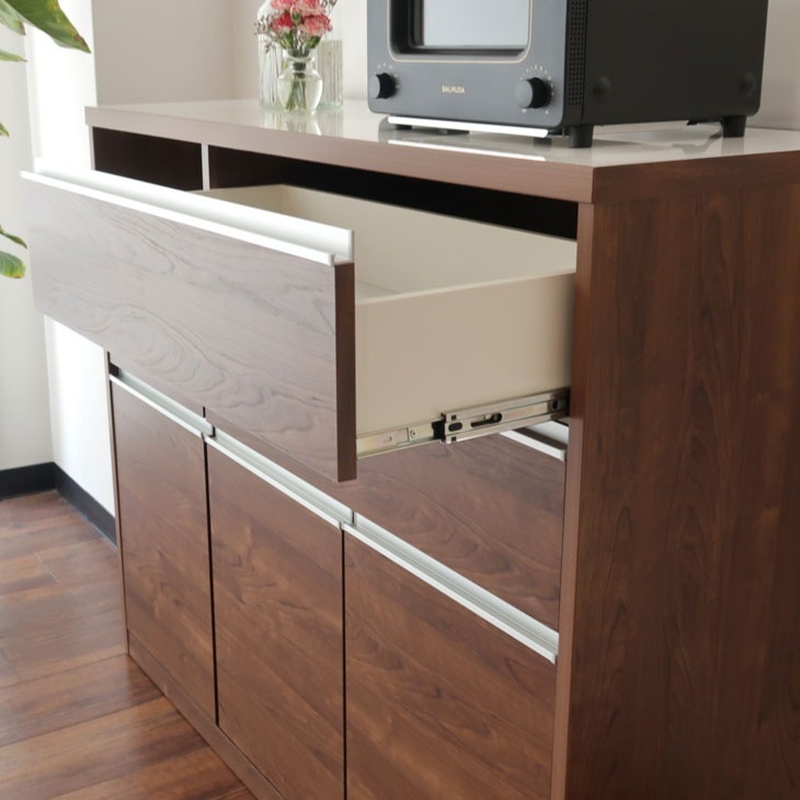 キッチンカウンター HIカウンター ハイカウンター キッチンハイカウンター ウォールナット 幅120cm 高さ100cm 日本製 国産 完成品 送料無料 高さ高め ウォールナット